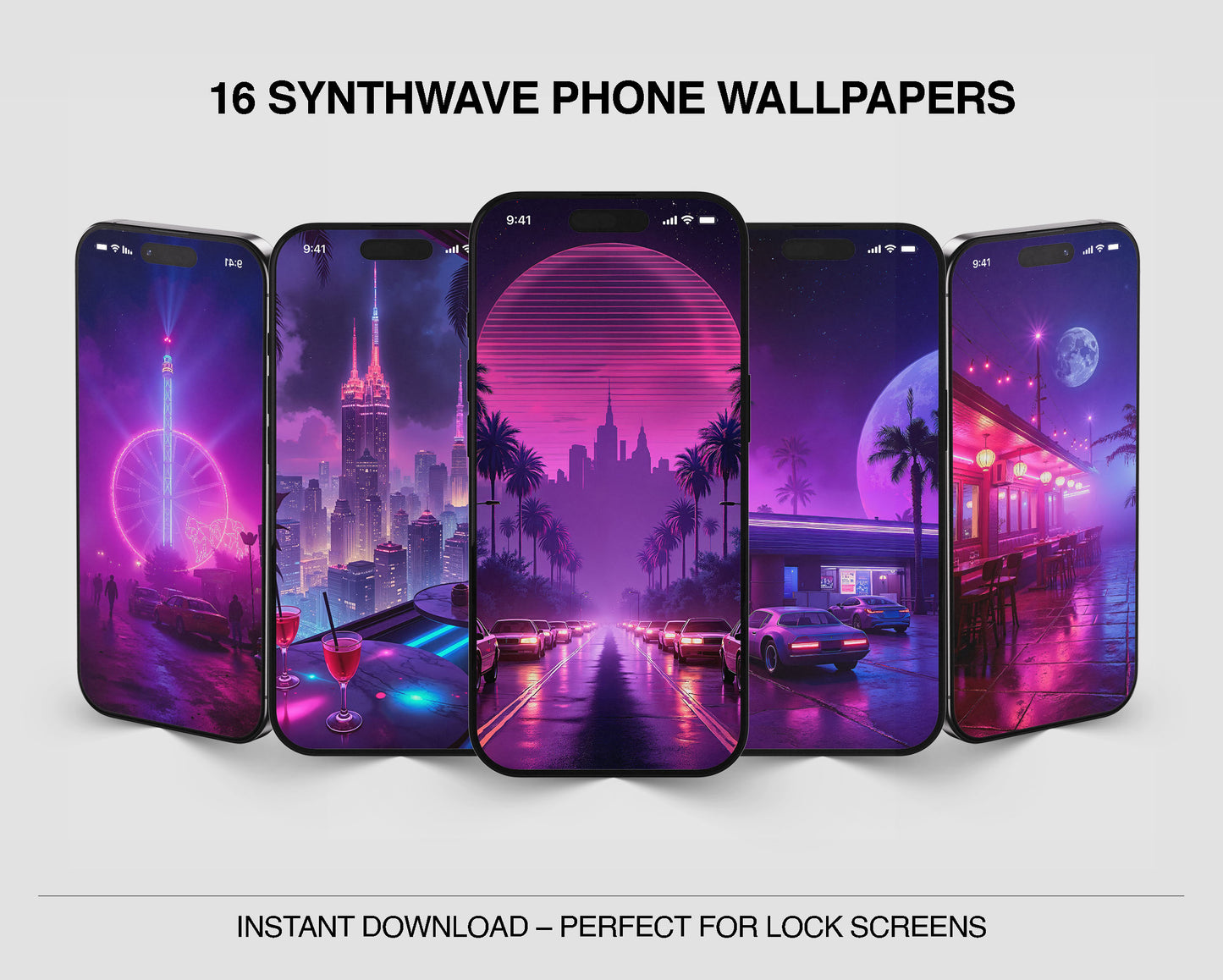 Synthwave Phone Wallpapers - Free Download for a Limited Time