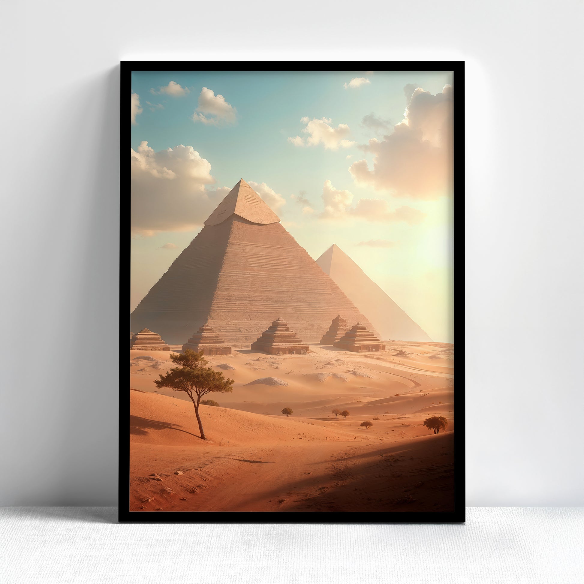 Pyramid image in black frame