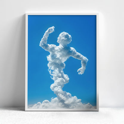 stretching cloud framed cloud art